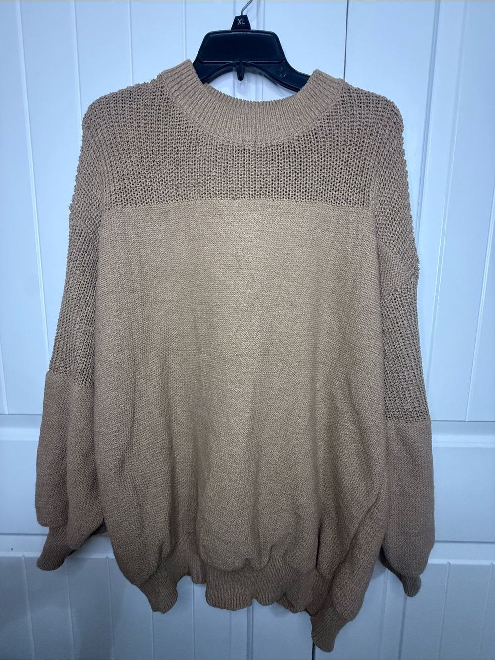 Crewneck Pullover Sweater in Camel